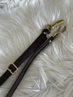 COACH ショルダーストラップ ダークブラウン