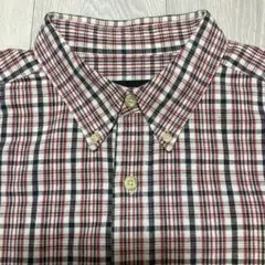 海外古着　エディバウアー　長袖シャツ　チェック柄　ボタンダウン　黒タグ　XL