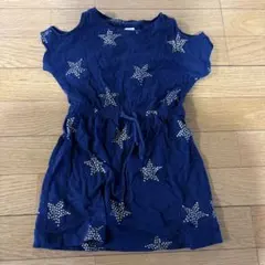 GAP KIDS ネイビー 星柄 半袖ワンピース 4-5歳