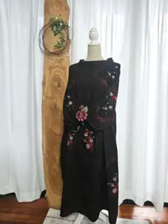着物リメイク せんじゃく紬 ウール混合 ヨーク切り替え ギャザーワンピース Kimono remake yoke switching dress Wani Books - YouTube