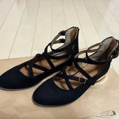 OLIVE des OLIVE レースアップバレエシューズ