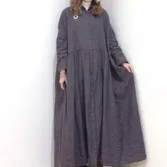 サマンサモスモス 麻ウール起毛テレデランワンピース