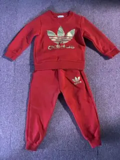 adidas 赤 セットアップ110cm