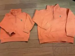 Polo Ralph Lauren ハーフジップ トレーナー オレンジ 80cm