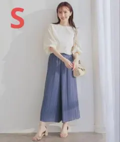 プリーツガウチョパンツ　S