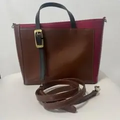efffy 配色 2way ショルダーバッグ ハンドバッグのサムネイル