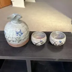 陶器製 花模様 お猪口セット