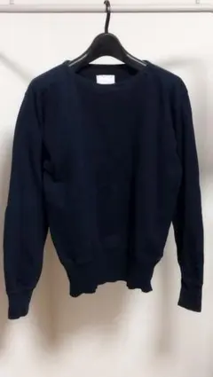 WORKERS Boatneck Cotton Sweater M Navy