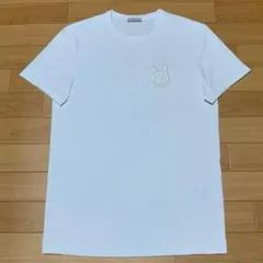 極美品〕モンクレール ロゴ刺繍 ホワイト Tシャツ S 国内正規品 5S67 