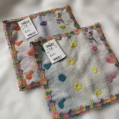 【新品未使用】近沢レース タオルハンカチ ボルタリング　2枚セット