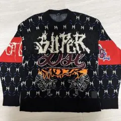 希少　DIESEL クルーネックニット セーター ブラックのサムネイル