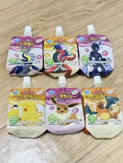 リポビタン　キッズゼリー　ゼリー飲料　ぶどう×3 ミックスフルーツ×3 ポケモンのサムネイル