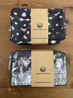JAL ビジネスクラス　アメニティキット　ヘラルボニー　モノトーン　2個セット