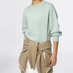 UNIQLO:C スムースコットンクルーネックセーター　ライトグリーン　Sサイズ