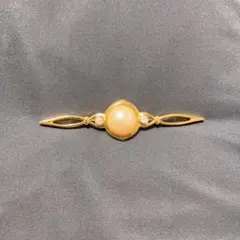 モネ ヴィンテージ ブローチ ゴールド リーフ フェイクパール  ラインストーン