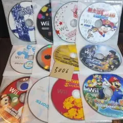 wiiのソフト12本セット【ディスクのみ被りなし】まとめ売り【送料無料】5006