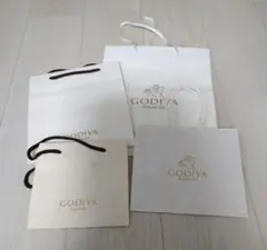 GODIVA ホワイト紙袋 4種類セット