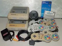 スーパーファミコン本体 2台 コントローラー 連射パッド等 まとめ売り SFC