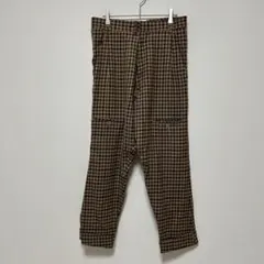 メルシーボークチェック柄 サルエルパンツ M相当 毛100%のサムネイル