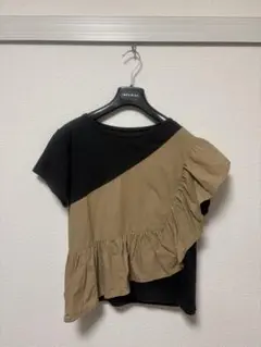 Anna Nicola 半袖Tシャツ 38サイズ ブラック ベージュ
