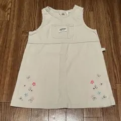 OSHKOSH ベージュ刺繍ノースリーブワンピース 80cmのサムネイル