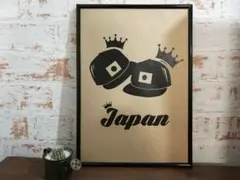 ビンテージ風　アートポスター　JAPAN　ブラウン