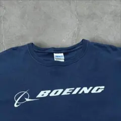 Lee 90s-00s ボーイング 企業ロゴプリント 霜降りグレーTシャツ XL 