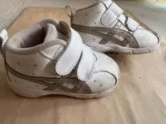 ASICS アシックスSUKU2アミュレ　ベビーシューズ　ホワイト ゴールド