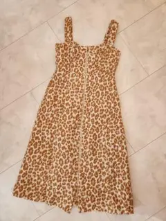 JILLSTUART レオパードジャガードジャンパースカート 冬物ワンピース