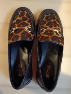 MICHAEL KORS CARSON ローファー US8 ハラコレオパード柄 - メルカリ