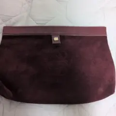 LOEWE ロエベ スエード ポーチ ボルドーのサムネイル