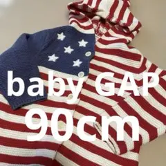 baby Gap★【90cm】アメリカ国旗柄くま耳カーディガン