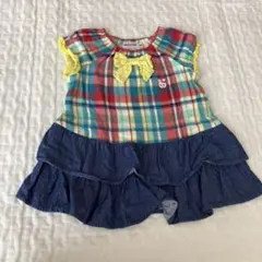 miki HOUSE チェック柄ワンピース 80