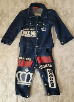 BABY DOLL デニム風ロンパース 90