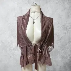 ベロア　ショールカーディガン フェアリーグランジ 森ガール 姫ギャル