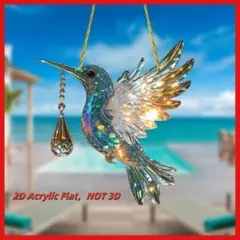 サンキャッチャー ハチドリ 鳥 アクリルステンド グラス風 雑貨 インテリア