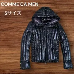 COMME CA MEN ダウンジャケット Sサイズ 光沢 メタリック　黒