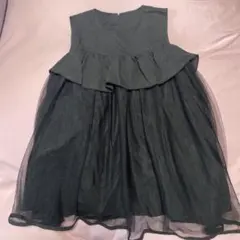 ブラック ノースリーブ ワンピース 120