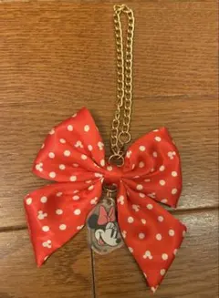 ミニーマウス 赤リボン キーホルダー