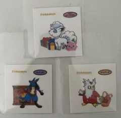 ポケモンパン　デコキャラシール　214弾　デリバード　アローラロコン　ルカリオ