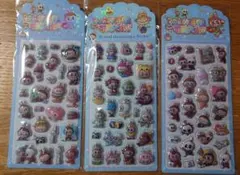 3D立体 ラブブ風 キャラクターシール 3枚セット