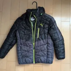 Puma キッズジャケット 黒/グレー/ライム