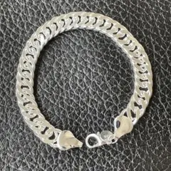 【「925」刻印あり】 チェーンブレスレット 喜平チェーン シルバーカラー