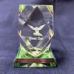 3Dクリスタル　ガラスの置物　フクロウ
