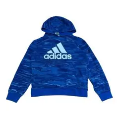adidas 青 パーカー US 14/16