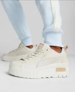 Puma プラットフォームスニーカー クリーム 厚底