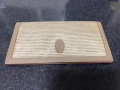 イヴ・サンローラン YSL ロゴ 長財布 ベージュ