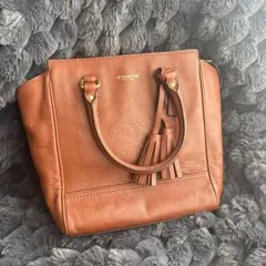 COACH ブラウン ショルダーバッグ フリンジ付き