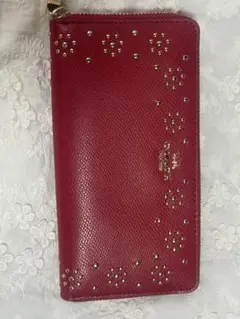最終価格☆COACH 赤 長財布 訳あり