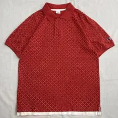 2000s Champion チャンピオン／ドット 半袖 ポロシャツ 総柄